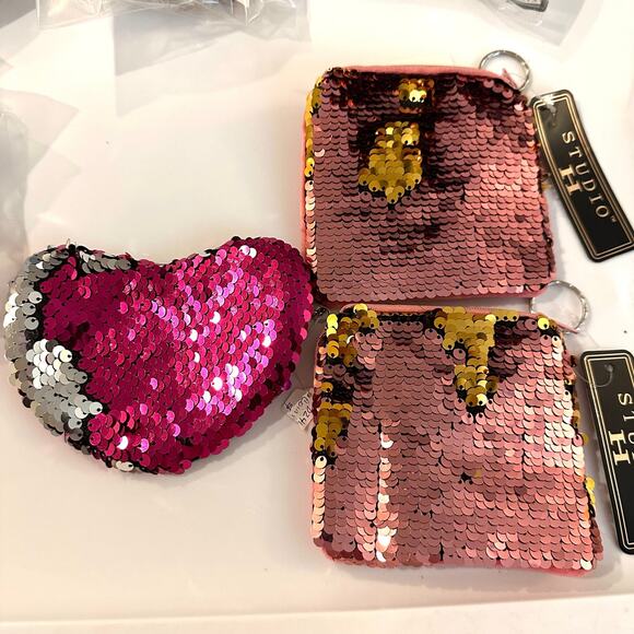 3 Flip Sequins Coin Purses - Picture 1 of 2